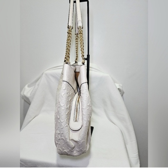 Coach Lexy Chain Shoulder Bag, Embossed Leather 13" (L) x 10 3/4" (H) x 5" (W) - Picture 3 of 14